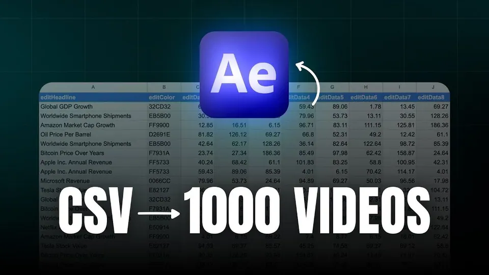 Video thumbnail: The Best Way to Batch Render Videos from CSV with After Effects